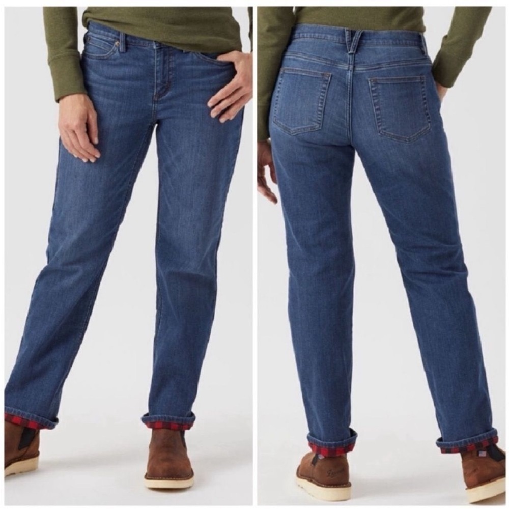 EXCELLENT CONDITION WOMEN’S 16 WEATHERPROOF VINTAGE HI-RISE FLANNEL-LINED JEANS
